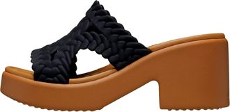 Crocs Brooklyn Woven Heels Black Woven 209979-001 Womens