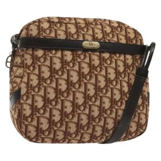 Dior Pre-owned Cross Body Bags, female, Brown, Size: ONE SIZE Pre-owned Trotter Canvas Shoulder Bag