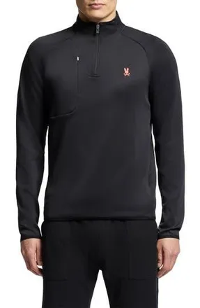 Psycho Bunny Dixie Golf Quarter Zip Pullover in Black at Nordstrom Rack, Size 7(Xl)