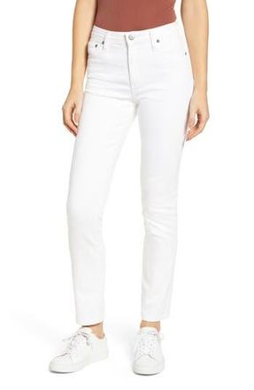 AG - Adriano Goldschmied Mari High Waist Slim Straight Leg Jeans in 1 Year Tonal Wh at Nordstrom Rack, Size 24