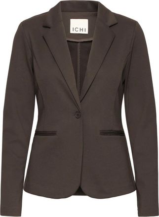 Ichi Chocolade Torte Blazer - Dames - Blazers - Bruin - L - Polyester - Jassen