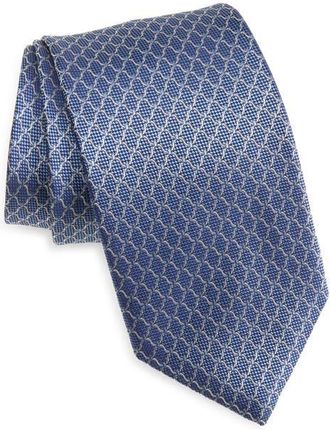 David Donahue Neat Silk Tie in Sky at Nordstrom