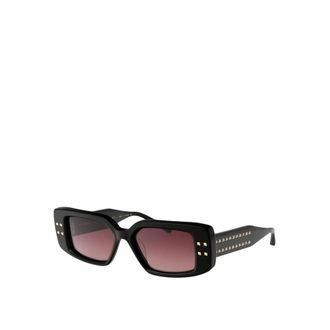Valentino Garavani Sunglasses, male, Black, ONE SIZE, Studded Rectangle Sunglasses Chic Eyewear