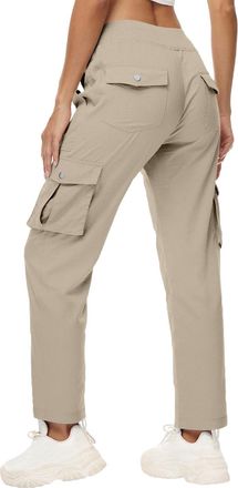 Generic Cargo Pants for Women UK Cargo Trousers Women UK Elasticated Waist Wide Leg Workwear Sweatpants Gym Running Yoga Pants Outdoor Walking Combat Activewe