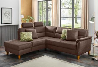 HOME AFFAIRE Ecksofa »Palmera L-Form, B: 236 cm« optional Bettfunktion & Bettkasten, Federkern