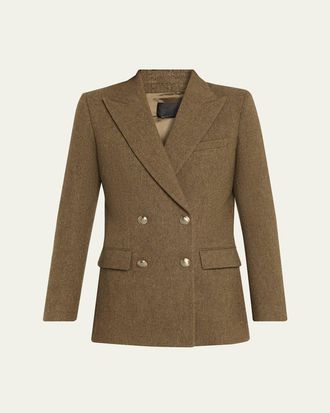Nili Lotan Weston Double-Breasted Wool Jacket
