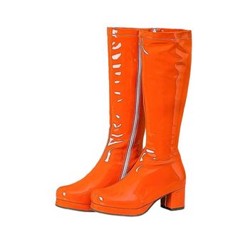Generic Womens High Boots Patent Leather Waterproof Knee Boots Party Shoes