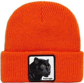 Goorin Brothers Animal Farm Beanie Hat Orange Logo - Dames - Hoeden - Oranje - ONE Size - Wol - Accessoires