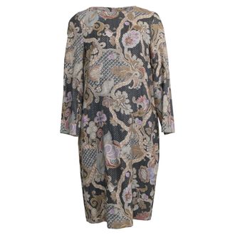 Dries Van Noten Long Coat in Floral Print Wool