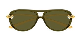 Bottega Veneta BV1418S 003 Womens Sunglasses Green Size 58