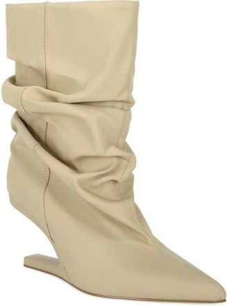 Azalea Wang Serona Slouch Boot in Khaki at Nordstrom, Size 6.5