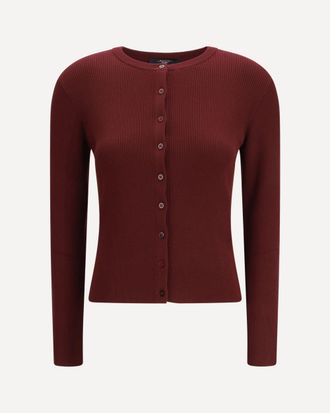 Weekend by Max Mara Ribbed viscose Cardigan Female L