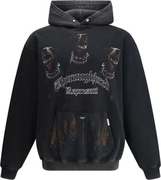 Represent Hoodie met Maxi Hondenprint en Zak - Heren - Hoodies - Zwart - S - Hoodies & sweatvesten