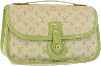 Louis Vuitton Pre-owned Handbags, female, Green, Size: ONE SIZE Pre-owned Canvas Handbag