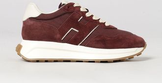 Hogan H641 Monogram Twill and Suede Trainers with Serrated Sole
