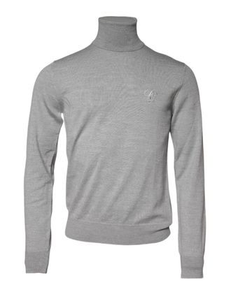 Dolce & Gabbana Gray Wool Knitted Men Pullover Mens Sweater