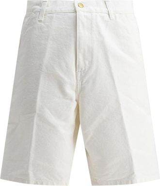 Carhartt Work in Progress Single Knee Short - Heren - Korte Broeken - Wit - W30 - Katoen - Korte Broeken