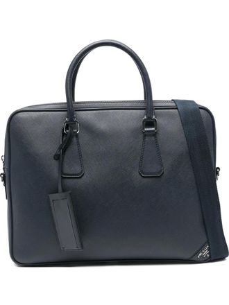 Prada 2010s leather briefcase - Blue