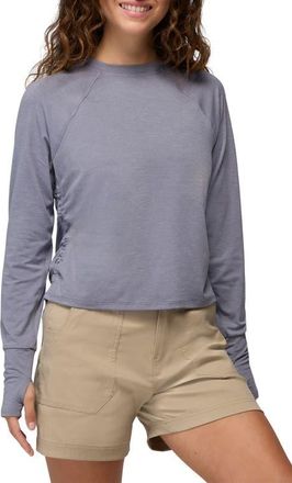 Prana Gathered Long Sleeve T-Shirt in Taro at Nordstrom, Size X-Small