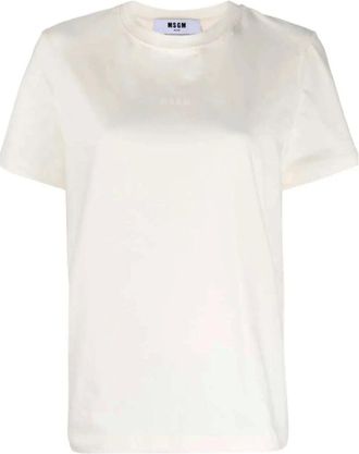 Msgm Mujer, Camisetas, Blanco, Talla: M