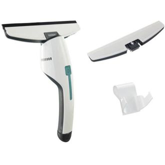 Leifheit Set Aspirador De Ventanas Nemo Con Boquilla Para Ba&ntilde;o, Aspirador Limpiacristales Con Soporte De Pared, 45 Min. De Bater&iacute;a, Blanco, 21,5 X 9 X 34,8cm (