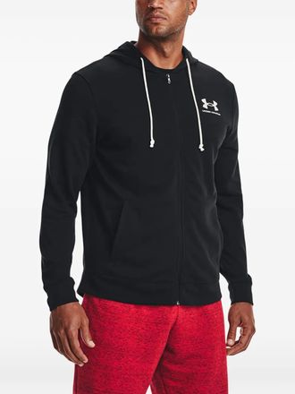 Under Armour logo-print hoodie - men - Polyester/Cotton - S - Black