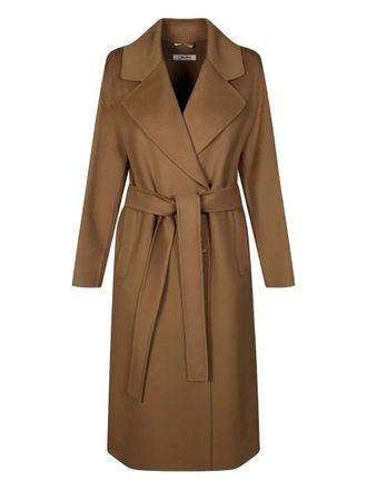 Max Mara belted HELLER coat - women - Wool - 42 - Brown