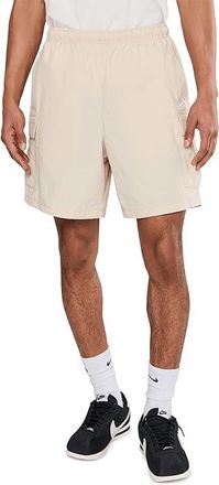 Nike Sportswear Club Utility Shorts Mens Workout Light Khaki/White : 2XL 7, Polyester