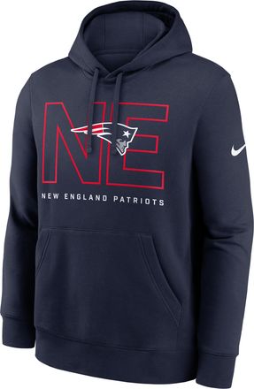 Nike New England Patriots Busted Play Club Nike Mens NFL Pullover Hoodie in Blue | NKDK41S8K-E7N
