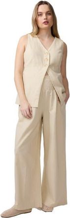Ingrid & Isabel Linen Fashion Vest in Oat at Nordstrom, Size X-Small