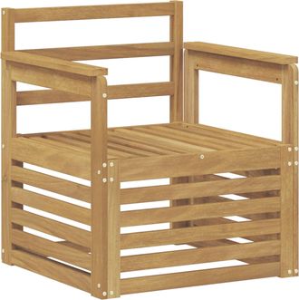 vidaXL 2 Pieza Conjunto De Sof&aacute;s De Exterior Madera De Acacia S&oacute;lida Vidaxl
