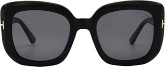 Tom Ford Carla Polarized Smoke Square Ladies Sunglasses FT1220 01D 52