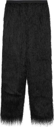 Loulou Studio Zwarte Polyesterbroek - Dames - Straight fit broeken - Zwart - S - Polyester - Broeken