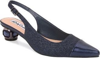 Lady Couture Jewel Heel Slingback Pump in Navy at Nordstrom, Size 10