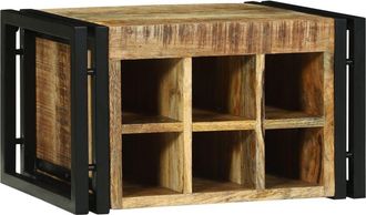 vidaXL Vidaxl - Wine Rack Brown and Black 46 x 35 x 27.5 cm Solid Mango wood