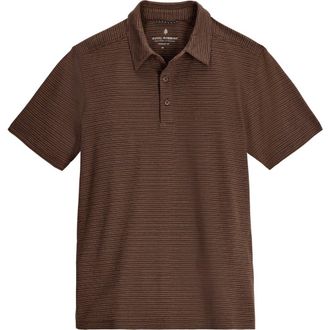 Royal Robbins Vacationer Polo in Seal Brown Stripe at Nordstrom, Size Xx-Large