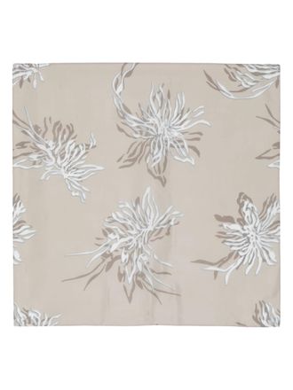 Brunello Cucinelli Foulard a fiori - Toni neutri