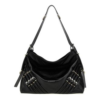Givenchy Tassen, Dames, Zwart, ONE Size, Leer, Voyou Buckles Schoudertas