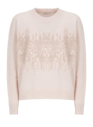 PESERICO Tone-On-Tone Sequin Adorned Peserico Sweater