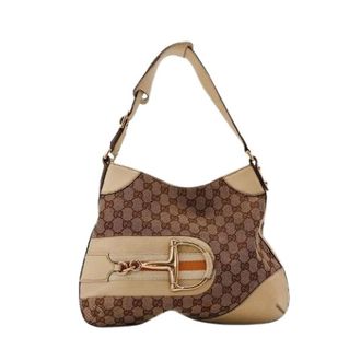 Gucci Pre-owned Shoulder Bags, female, Brown, Size: ONE SIZE Pre-owned Horsebit Hasler Pochette