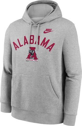 Nike Alabama Legacy Arch Club Nike Mens College Pullover Hoodie in Grey | NKDK06GABV-N9R