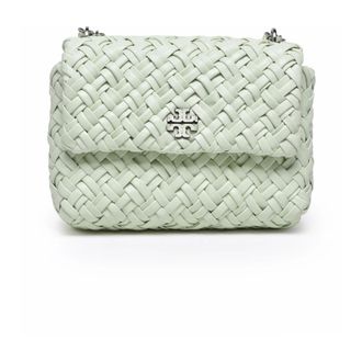 Tory Burch Tory Burch, Cross Body Bags, female, Green, Size: ONE SIZE Britten Woven Small Shoulder Bag