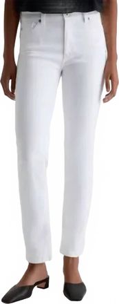 AG - Adriano Goldschmied Mari Slim Straight Jeans In White