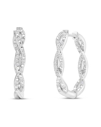 Jaclyn Smith Platinum Plated 0.50 Ct. Tw. Lab-Grown Moissanite Earrings