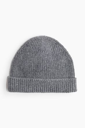 H&M Gerippte Beanie - Grau