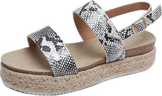 Generic Cocila Walking Sandals For Women Uk Casual Woven Platform Buckle Toe Round Summer Fashion WomenS White, 5 Fisherman Size 6 Ladies 9 Wide Fit Recovery 