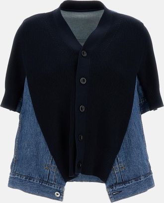 sacai Cardigan In Denim