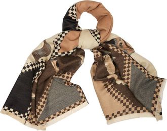 Saachi Saachi Checkered Equestrian Scarf