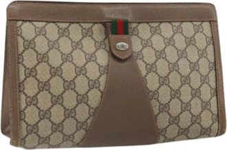 Gucci Pre-owned Clutches, female, Beige, Size: ONE SIZE Pre-owned Clutch