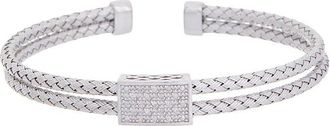 Meshmerise 18K Plated 0.15 Ct. Tw. Diamond Mesh Bangle